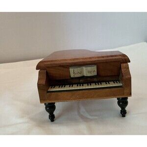 Vintage Reuge Swiss Music Box Shaped Like A Grand Piano